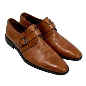 NavyBoot Swiss Made Men’s Dress Shoes EU 41 US 8-8.5 Brown Leather w/ Buckle